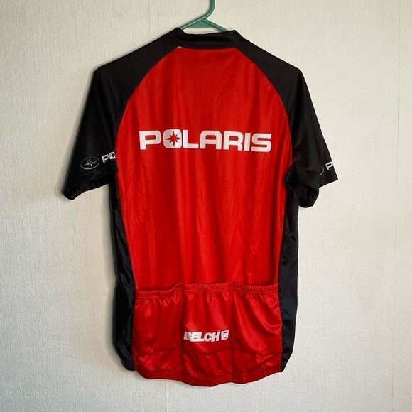 Polaris Adventure Cycling Jersey Red Black Bike Bicycle Breathable Shirt ZipUp L - Picture 6 of 7